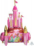 Шар (54''/137 см) Ходячая Фигура, Сказочный Замок, Принцессы Диснея, Розовый - в магазине «ШарикClub»