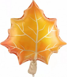 Шар (24''/61 см) Фигура, Кленовый лист, Оранжевый