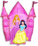Шар (14''/36 см) Мини-фигура, Замок принцессы, Розовый - в магазине «ШарикClub»
