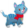 Шар (37''/94 см) Фигура, Любимый котенок, Синий - в магазине «ШарикClub»