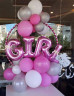 Шар (33''/84 см) Фигура, Надпись "Girl", Розовый - в магазине «ШарикClub»
