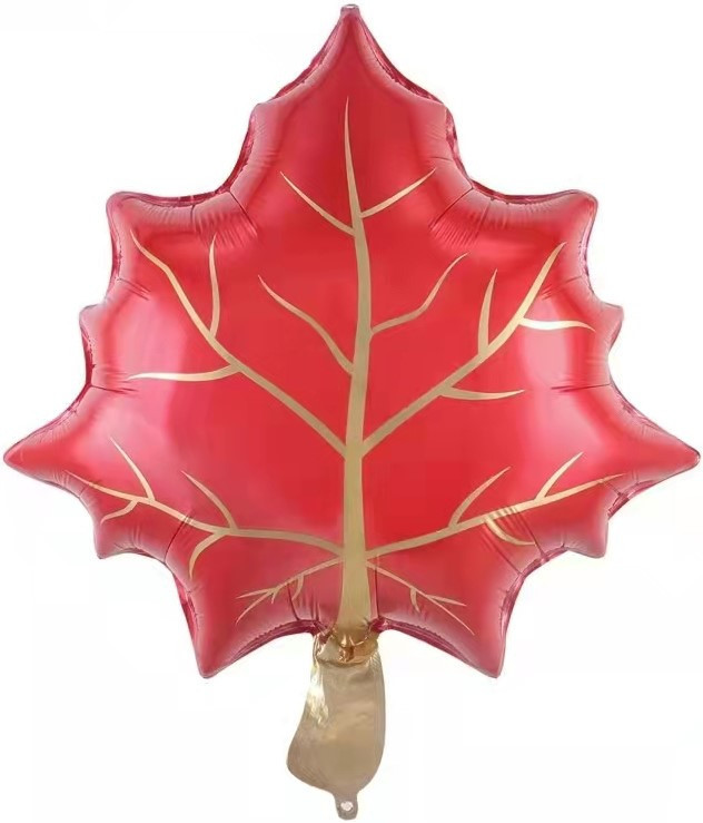 Шар (24''/61 см) Фигура, Кленовый лист, Красный - в магазине «ШарикClub»