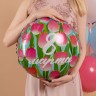 Шар (18''/46 см) Круг, 8 Марта (тюльпаны) - в магазине «ШарикClub»