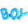 Фольгированный шар (33''/84 см) Фигура, Надпись "Boy", Голубой