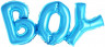 Шар (28''/71 см) Фигура, Надпись "Boy", Голубой - в магазине «ШарикClub»