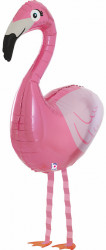 Шар (38''/97 см) Ходячая Фигура, Фламинго, Розовый