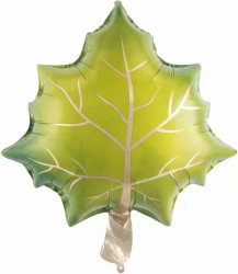 Шар (24''/61 см) Фигура, Кленовый лист, Зеленый