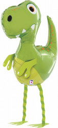 Шар (37''/94 см) Ходячая Фигура, Маленький динозавр, Зеленый