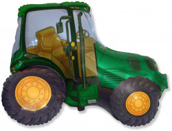 Шар (37''/94 см) Фигура, Трактор, Зеленый