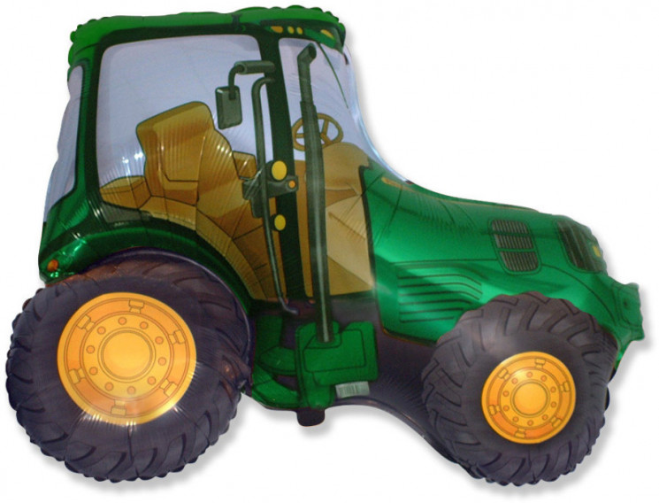 Шар (37''/94 см) Фигура, Трактор, Зеленый - в магазине «ШарикClub»