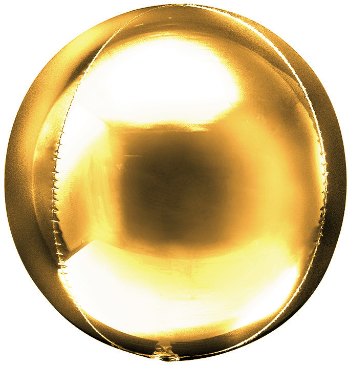 Шар 3D (20''/51 см) Сфера, Золото - в магазине «ШарикClub»
