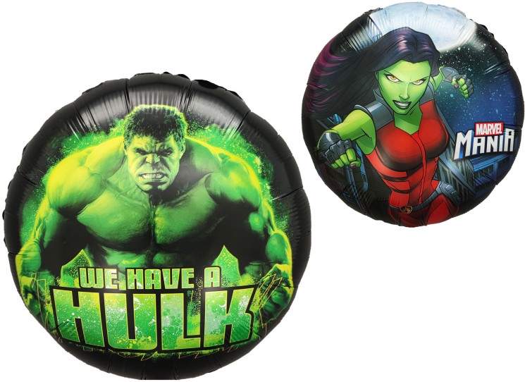 Шар (18''/46 см) Круг, Герои Защитники, Дизайн №4 - в магазине «ШарикClub»
