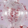 Шар (12''/30 см) Про любовь..., Прозрачный, кристалл, 5 ст