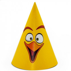 Колпаки, Angry Birds, Желтый, 6 шт.