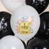 Шар (12''/30 см) 1 Сентября, Снова в Школу, Черный/Белый, пастель