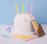 Свечи Зефирная серия, Нежные цвета, Макарунс, 0,7*7 + 3 см, 6 шт. с держат.
