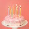 Свечи Зефирная серия, Нежные цвета, Макарунс, 0,7*7 + 3 см, 6 шт. с держат.