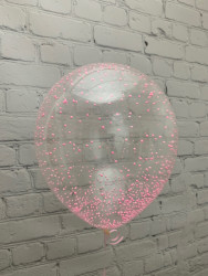 Шар с пенопластовыми шариками, Розовый