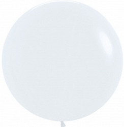 Шар (24''/61 см) Белый (005), пастель