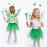 Набор (ободок, крылья, юбочка, волшебная палочка), Лесная Фея, Зеленый, 47*38 см