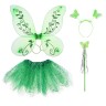 Набор (ободок, крылья, юбочка, волшебная палочка), Лесная Фея, Зеленый, 47*38 см