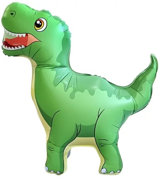 Шар (24''/61 см) Фигура 3D, Динозавр Тираннозавр, Зеленый