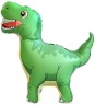 Шар (24''/61 см) Фигура 3D, Динозавр Тираннозавр, Зеленый
