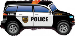 Шар (33''/84 см) Фигура, Полицейская машина, Черный