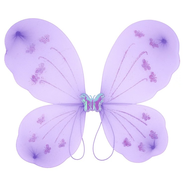 Крылья, Бабочка, Сиреневый, с блестками, 48*37 см