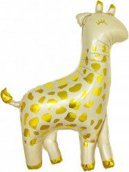 Шар (45''/114 см) Фигура, Жираф, Бежевый/Золото