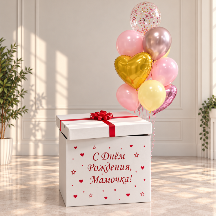 Коробка с воздушными шарами 14 (10 шаров)