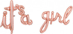 Набор шаров-букв (16''/41 см) Мини-Надпись "It`s a Girl", Розовое Золото