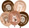 Шар (12''/30 см) Нежные зверята, Ассорти, пастель, 2 ст - в магазине «ШарикClub»