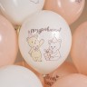 Шар (12''/30 см) Поздравляем! (милые мишки), Ассорти, пастель