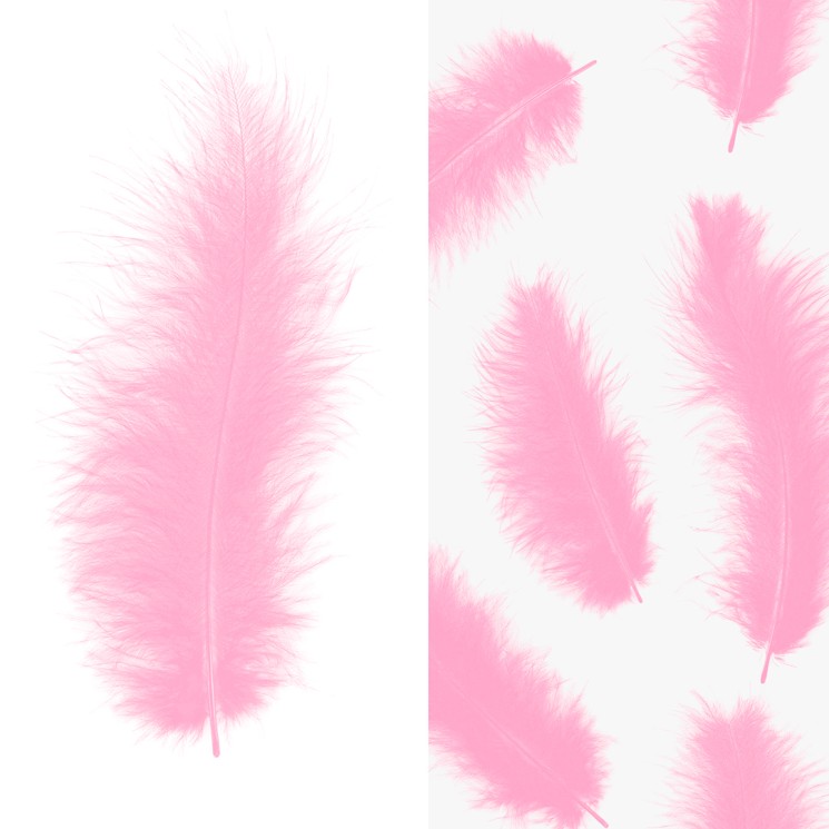Перья, Премиум, Розовый, 12-15 см, 30 шт.