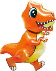 Шар (30''/76 см) Ходячая Фигура, Маленький динозавр, Оранжевый