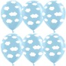 Шар (12''/30 см) Облака, Голубой, пастель, 5 ст - в магазине «ШарикClub»
