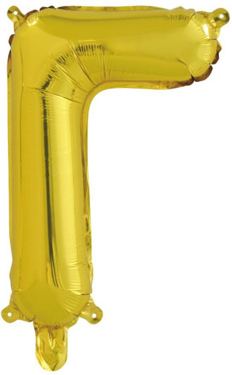 Шар с клапаном (16''/41 см) Мини-буква, Г, Золото - в магазине «ШарикClub»