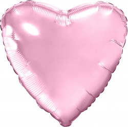Шар (19''/48 см) Сердце, Нежно-розовый