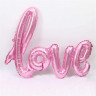 Шар (41''/104 см) Фигура, Надпись "Love", Розовый - в магазине «ШарикClub»