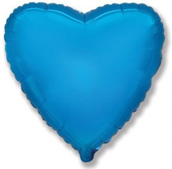 Воздушный шар без рисунка (18''/46 см) Сердце, Синий